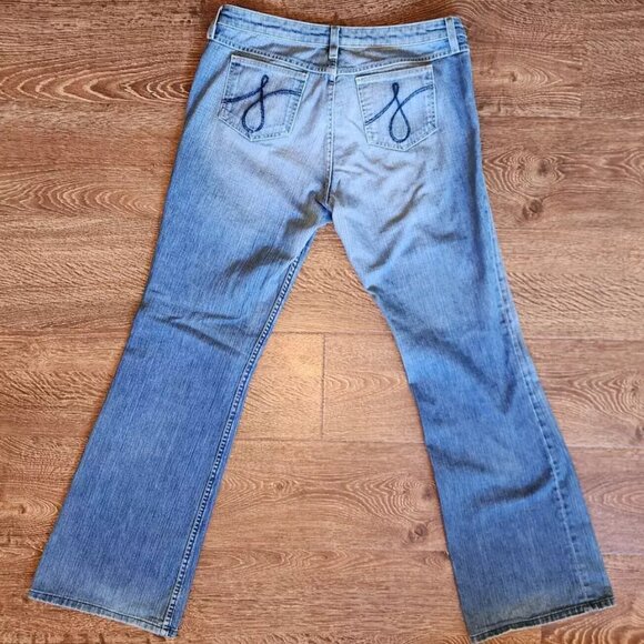 The Cali By Juicy Couture Women's 32 Denim Jeans Y2K Flare Wide Leg Vintage USA - Picture 2 of 13